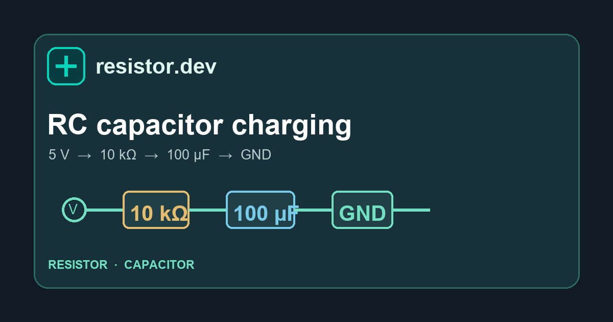 Preview of the RC capacitor charging circuit
